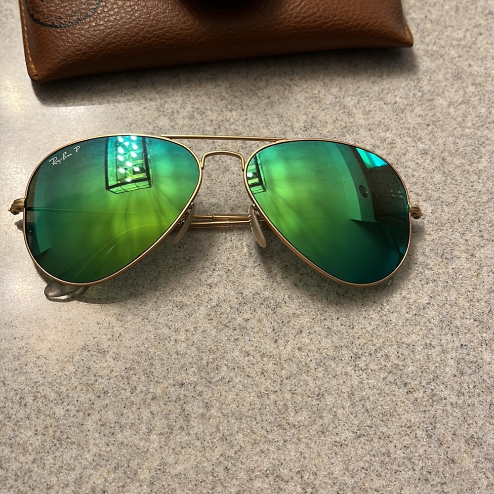 Ray Ban Green mirrored sunglasses polarized - Picture 3 of 5